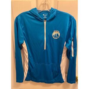 NWOT Ventures Women Small Blue Pullover 1/4 Zip Athletic Hoodie Shipyard Brewing